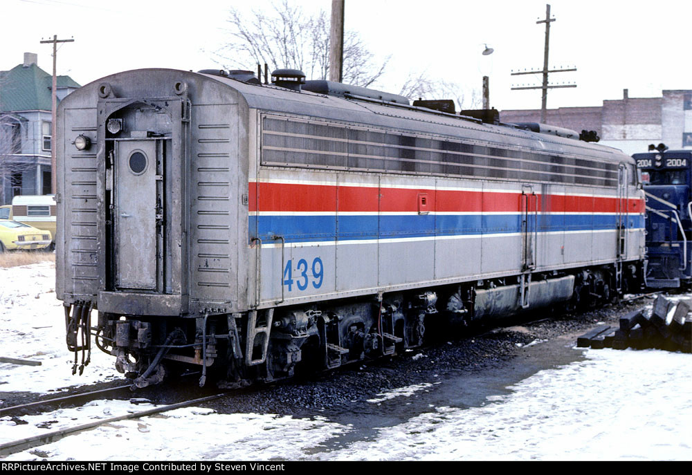 Amtrak E8A # 439 waiting on MP shop work.